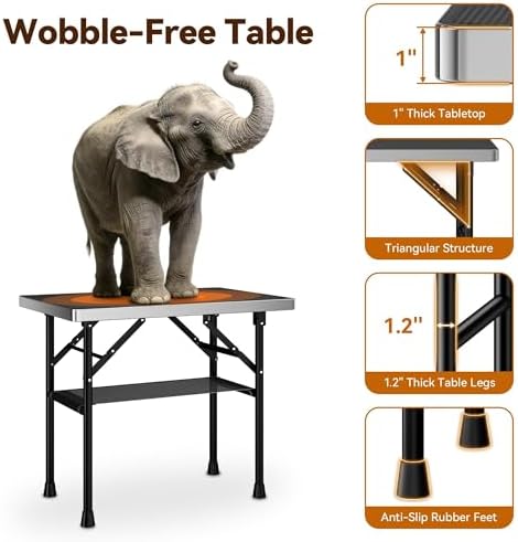 Dog Grooming Table with Arm, 35.5"L×23.6"W Tabletop - Image 6