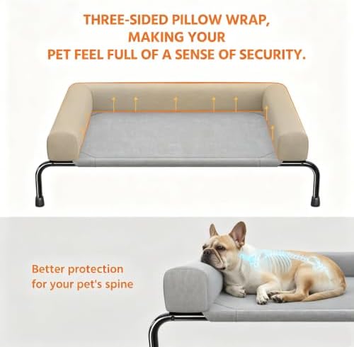 Simple Trending Elevated Dog Bed, Medium Dog Outdoor Cot, 36.5"x23.5" - Image 3