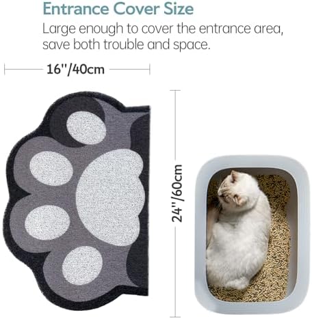 Cute Cat Litter Mat 24”x16”, Litter Box Mat, Litter Trapping Mat, Soft on Kitty - Image 3