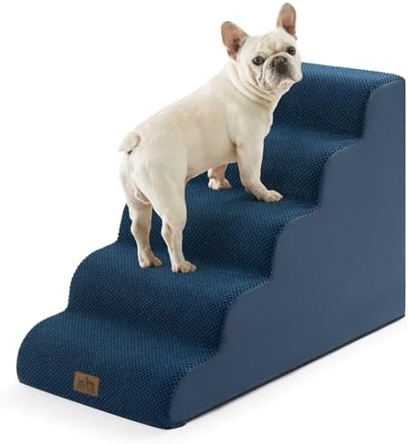 COZY KISS Wide Dog Stair for Small Dog 22.6" H, Pet Ramp for High Bed by COZYKISS