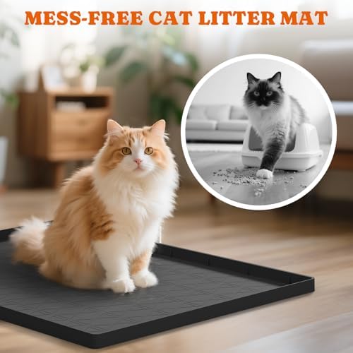 Pawtners Silicone Cat Litter Mat 34 x 22 in, 1 Pack - Image 2