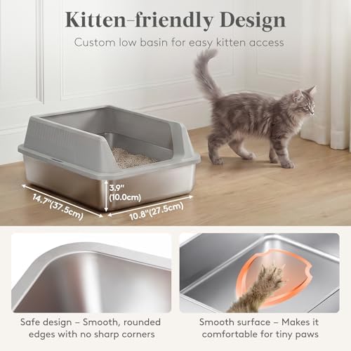 Lifewit Stainless Steel Cat Litter Box - Image 2