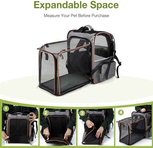 Extra Large Cat Backpack Carrier Expandable Pet Carrier Backpack - Image 3