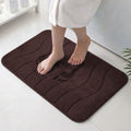 Flamingo P Brown Bath Mat 24x36 Quick Dry Washable Soft Memory Foam by FlamingoP