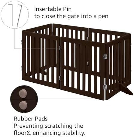 unipaws 120" Extra Wide Pet Gate and Pet Playpen Combination - Image 5