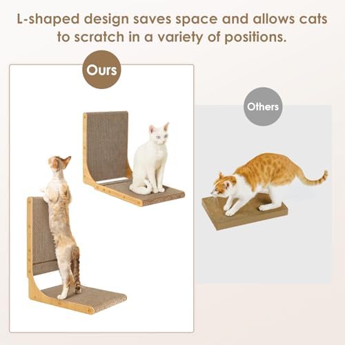 EHEYCIGA 2-Pack Cat Scratcher, 19.7 Vertical Indoor Cardboard Scratch Pad - Image 4