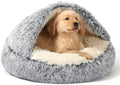 NOYAL Hooded Donut Bed, Calming Cave by Noyal