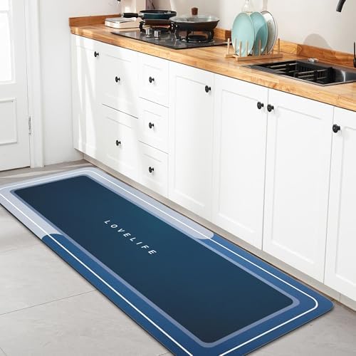 Bath mat Rubber Bathroom Mat-Quick Dry Absorbent Rug Non-Slip Thin Bathroom Rug by YCTMALL