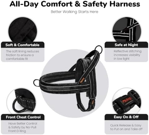 Didog No Pull Dog Harness for Large Dogs, Soft Flannel Padded - Image 5