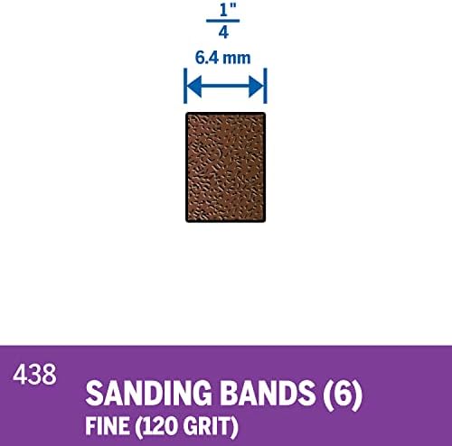 Dremel 438 120-Grit Sanding Bands, 6 Pack - Image 2