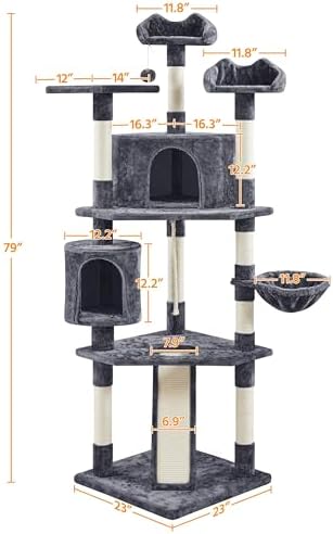 Yaheetech 79in Multi-Level Tall Cat Tree - Image 5