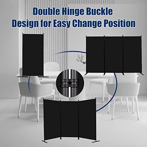 Room Divider 3 Panel-102''Wide, 6FT Room Dividers and Folding Privacy Screen - Image 4