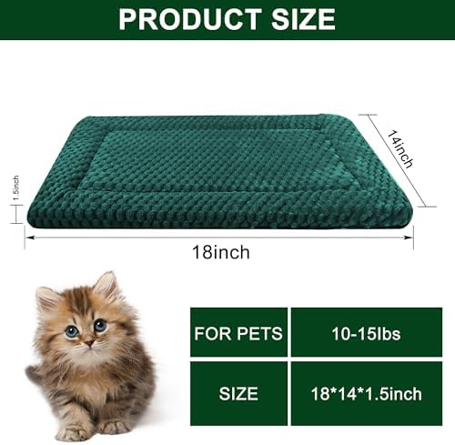Dog Bed Mat, Reversible & Ultra Soft Kennel Pad-Machine Washable Pet Bed - Image 2