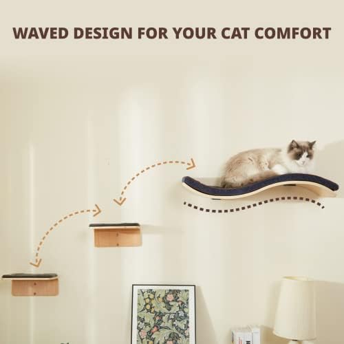 LIORCE Cat Wall Shelf with Two Steps - Image 2