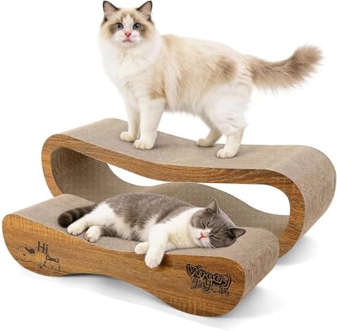 Cat Scratcher, 2 in 1 Cardboard Cat Scratchers by Viraagyiyou