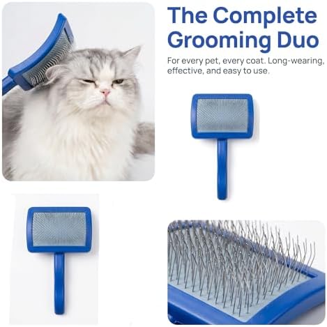 dog undercoat rake, Pet Slicker Brush - Image 3