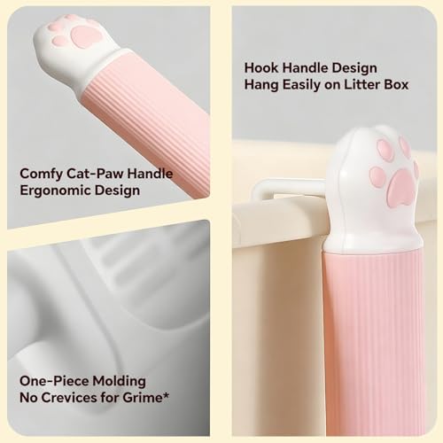 Cat Litter Scooper with Holder, Quick-Sifting Cat Litter Sieve – Easily Removes - Image 6