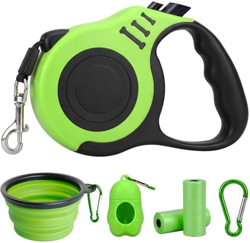 PETIMP Retractable Dog Leash Lightweight 16FT Leash Set by PETIMP