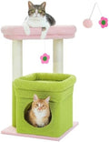 PEQULTI Small Cat Tree Tower for Indoor Cats, Sisal Post & Cozy Condo by PEQULTI