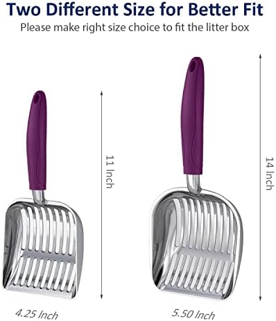 WePet Cat Litter Scoop, Aluminum Alloy Sifter, Kitty Metal Scooper, Deep Shovel - Image 4