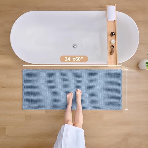 ILANGO Upgraded Waffle Bath Rug 24x60, Super Absorbent Non Slip Bath Mat - Image 2