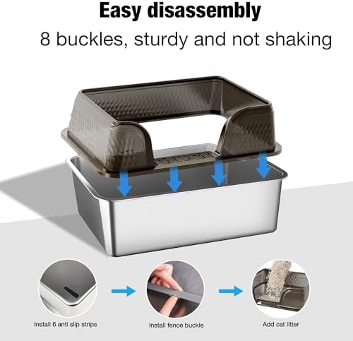 Suhaco XXL Stainless Steel Litter Box - Image 4