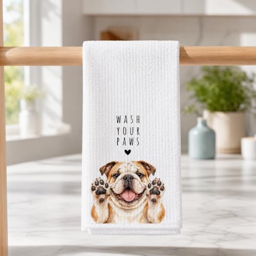 Bulldog Kitchen Towel, Hand Towel, English Bulldog Gifts - Image 3