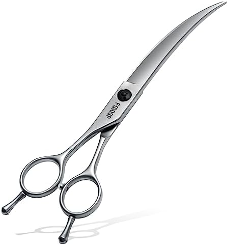 Professional Left Handed Curved Dog Grooming Scissors by FOGOSP