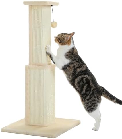 PAWZ Road Cat Scratching Post 32” Tall Square Cat Scratcher by PAWZRoad