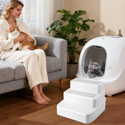 3 Step Litter Box Ramp Adjustable Detachable Litter Box Step - Image 7