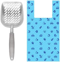 SunGrow Cat Litter Scoop and Bag Combo, Stainless Steel Deep Shovel, 60 Plastic by SunGrow