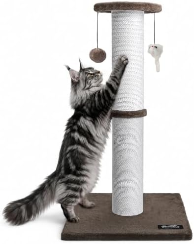 34-Inch Tall Cat Scratching Post by Ahomdoo