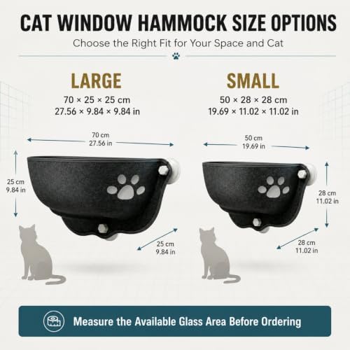Cat Car Window Hammock with Soft Pad, Cat Car Window Seat，Dark Gray：Large - Image 6