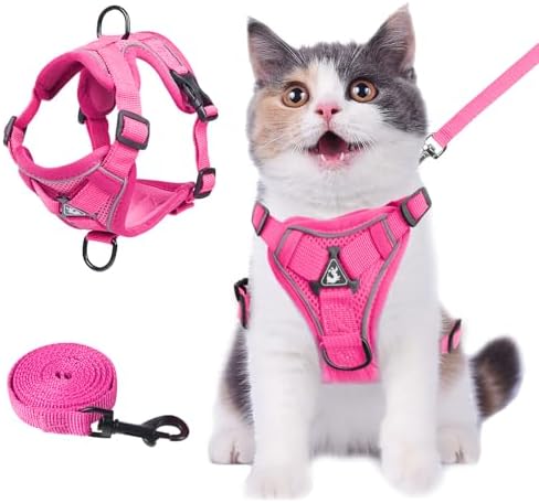 Wanheart cat Chest Harness and Leash, Anti-Escape Adjustable Soft mesh cat by Unknown