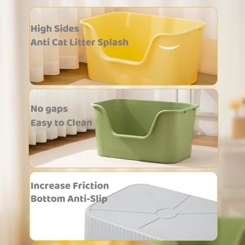 Extra Large Litter Box with High Sides 25.27" Lx17.83 Wx13.11 H, Anti-Splashing - Image 5