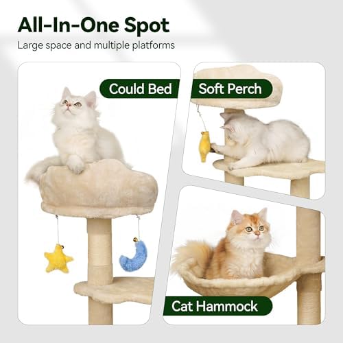 Meecal 43-Inch Cloud Cat Tree for Small Kittens Under 6 Months 9lbs - Image 4