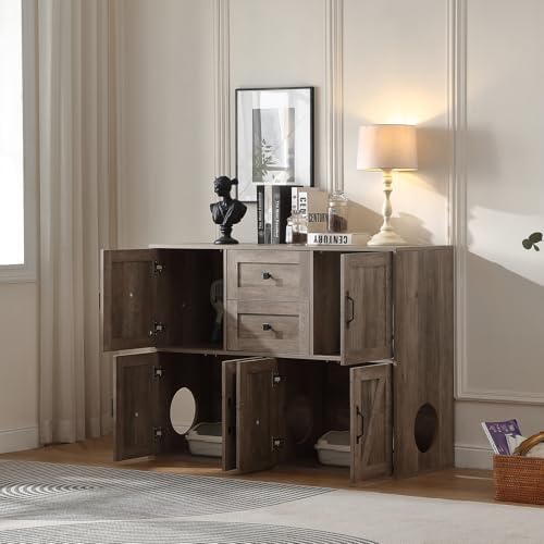 Forest Gravity Double Cat Litter Box Enclosure - Image 2