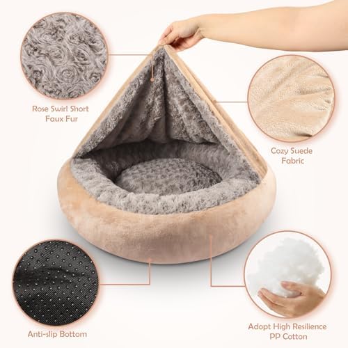 JOEJOY Dog Beds for Small Medium Dogs, Cozy Cuddler Luxury Puppy Pet Bed - Image 3