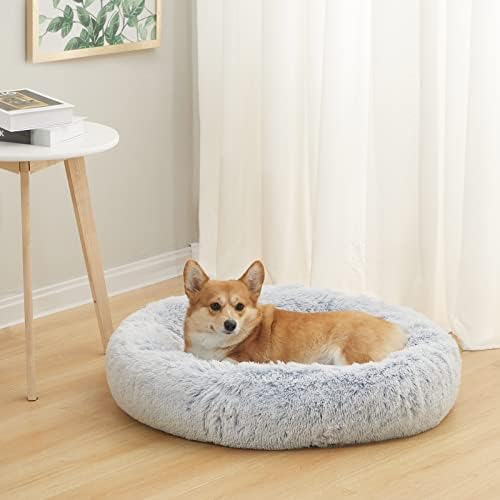 Bedfolks Calming Fluffy Donut Dog Bed - Image 2