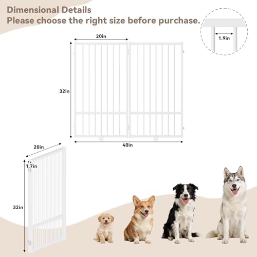 SNUOWU Full Metal Freestanding Dog Gate - Image 3
