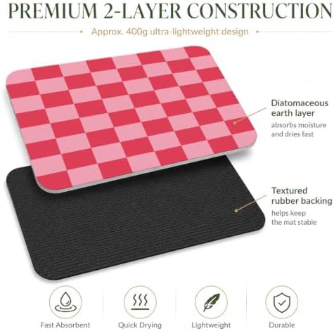 Natural Diatomaceous Earth Bath Mat, Ultra Thin Quick Dry Floor Rug - Image 6