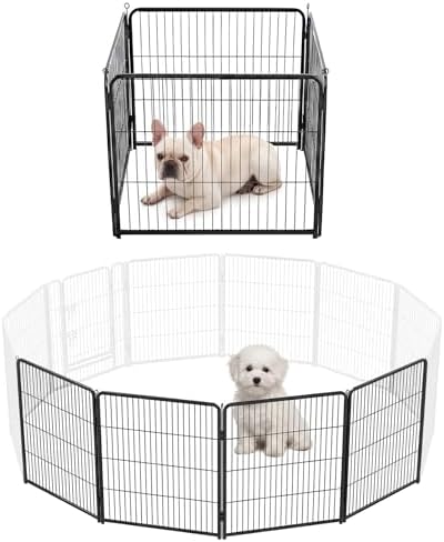 DUMOS Dog Playpen 24 Inch 4 Panels Indoor Outdoor Metal Pet Fence by DumosLifestyle