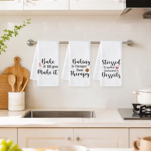 Funny Baking Hand Towels, 6 Pack Printed Dish Towels - Image 5