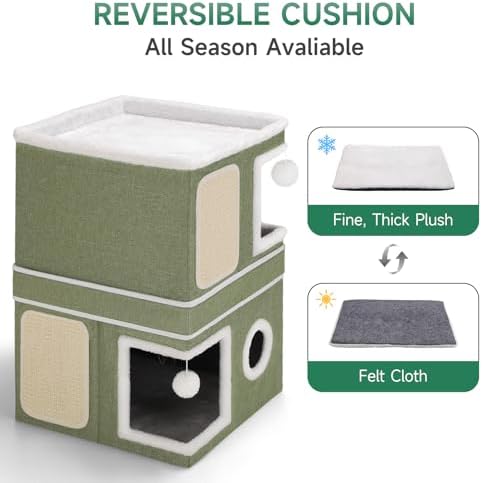 Shikha 2 Story Cat House beds for Indoor Cats - Image 6