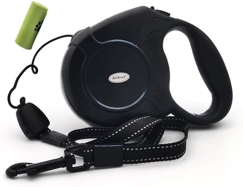 Retractable Dog Leash 26ft, 360° Tangle-Free Long Cord Pet Puppy Walking Leashes by Alibuy