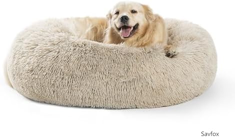 SAVFOX 36 inches Calming Donut Dog Bed - Image 4