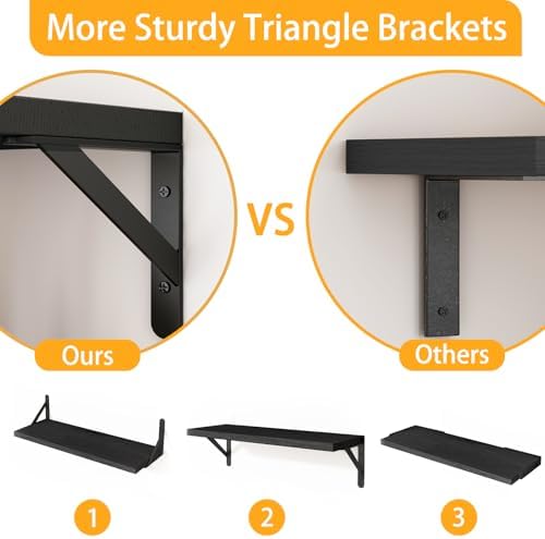 YGEOMER 16.5 Inch Floating Shelves - Image 4