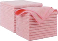 AIDEA Microfiber Cleaning Cloth Pink 20PK, Microfiber Towels 12×12" by AIDEAHOME