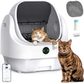 Open-Top Automatic Litter Box, Odor Control, Ready to Use, Self Cleaning by Ellenpent