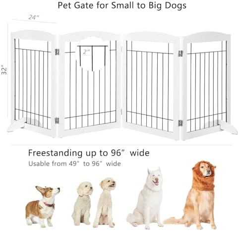 PAWLAND Extra Wide Dog gate for The House, Dog Fences Indoor, Freestanding - Image 4